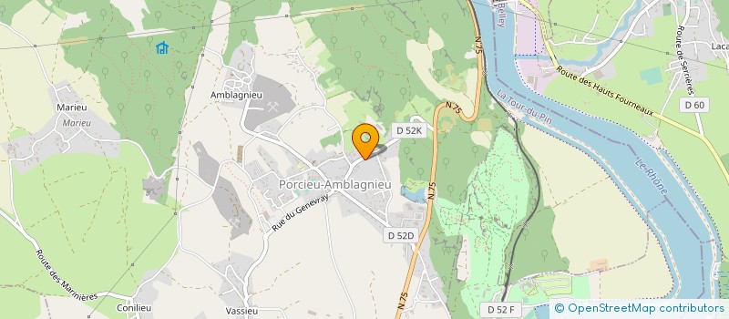 localisation de l'entreprise MONSIEUR WILFRIED BONYAI  PORCIEU-AMBLAGNIEU