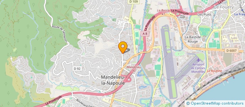 localisation de l'entreprise MONSIEUR WILFRIED BORREGO-THEVENIN  MANDELIEU-LA-NAPOULE