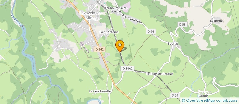 localisation de l'entreprise MONSIEUR WILFRIED BOUSQUET à LAVAVEIX-LES-MINES