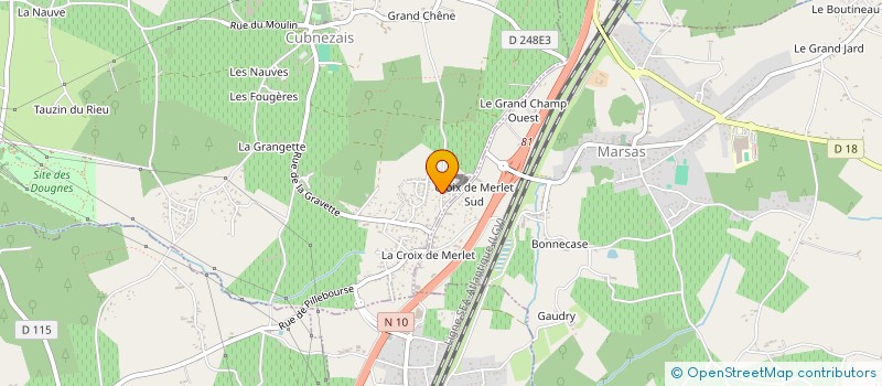 localisation de l'entreprise MONSIEUR WILFRIED CATTELET à CUBNEZAIS