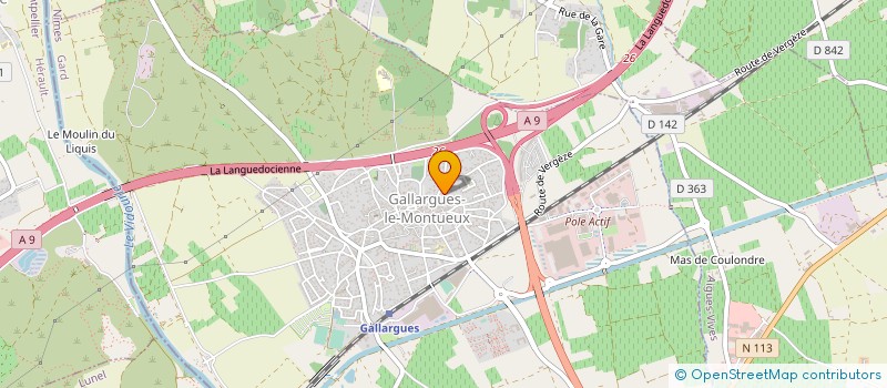 localisation de l'entreprise MONSIEUR WILFRIED CHOMEL  GALLARGUES-LE-MONTUEUX