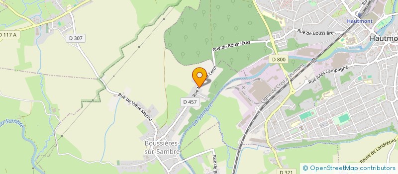 localisation de l'entreprise MONSIEUR WILFRIED DE WILDE  BOUSSIERES-SUR-SAMBRE