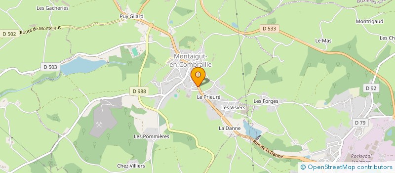 localisation de l'entreprise MONSIEUR WILFRIED DESMEURE  MONTAIGUT-EN-COMBRAILLE