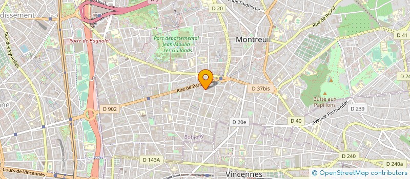 localisation de l'entreprise MONSIEUR WILFRIED EVEILLARD à MONTREUIL