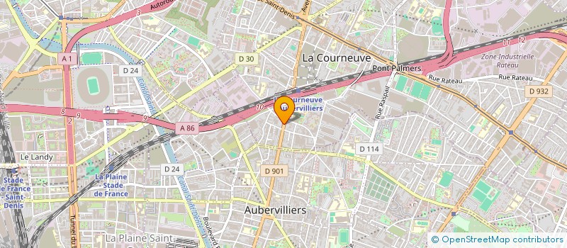 localisation de l'entreprise MONSIEUR WILFRIED FILS PAYNE à LA COURNEUVE