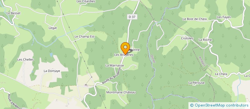 localisation de l'entreprise MONSIEUR WILFRIED HUBERT  OLLIERGUES