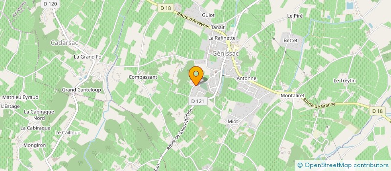 localisation de l'entreprise MONSIEUR WILFRIED LAFON à GENISSAC