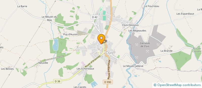 localisation de l'entreprise MONSIEUR WILFRIED MARANDON à CLUIS