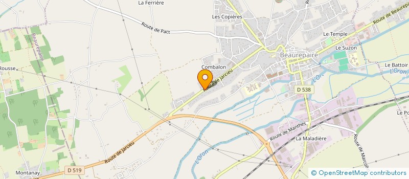 localisation de l'entreprise MONSIEUR WILFRIED PALUCZAK  BEAUREPAIRE