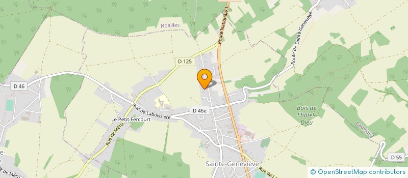 localisation de l'entreprise MONSIEUR WILFRIED POIRIER  SAINTE-GENEVIEVE