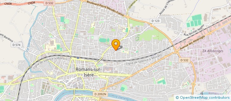 localisation de l'entreprise MONSIEUR WILLIAM BAUDIN  ROMANS-SUR-ISERE