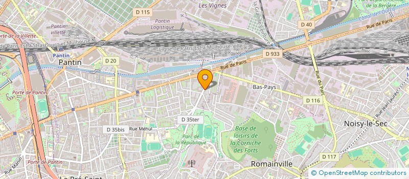 localisation de l'entreprise MONSIEUR WILLIAM BEQUIN  PANTIN