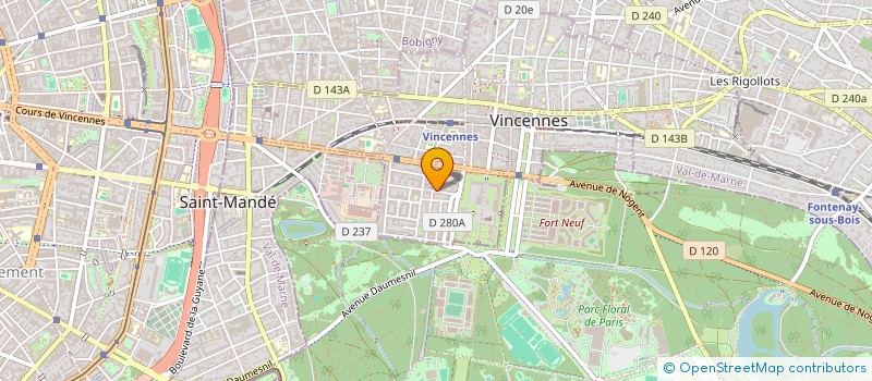 localisation de l'entreprise MONSIEUR WILLIAM BERNARD à VINCENNES