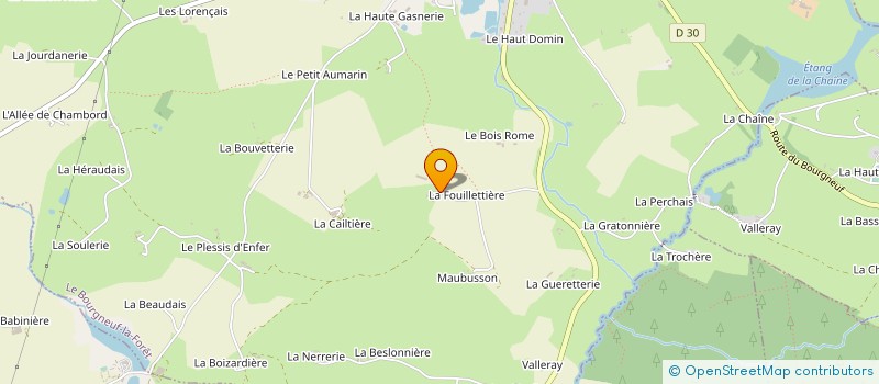 localisation de l'entreprise MONSIEUR WILLIAM COMMERE à LE BOURGNEUF-LA-FORET