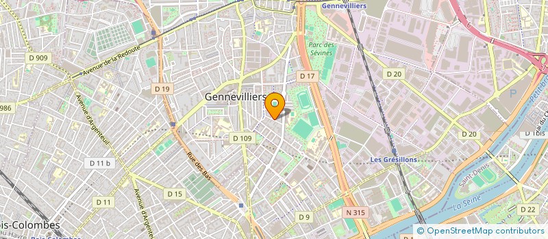 localisation de l'entreprise MONSIEUR WILLIAM DESMOLIN à GENNEVILLIERS