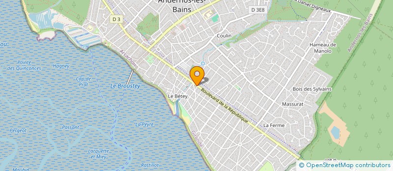 localisation de l'entreprise MONSIEUR WILLIAM DUBOSQ  ANDERNOS-LES-BAINS