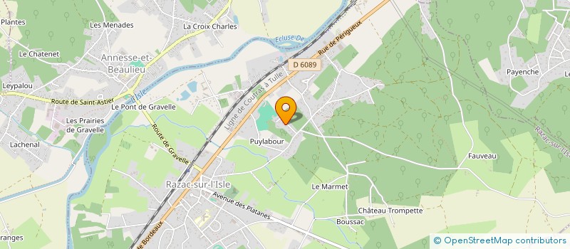 localisation de l'entreprise MONSIEUR WILLIAM GARRICK  RAZAC SUR L'ISLE