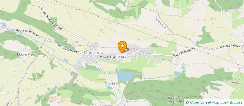 localisation de l'entreprise MONSIEUR WILLIAM GINET-CHAMLEY  MONTCARRA