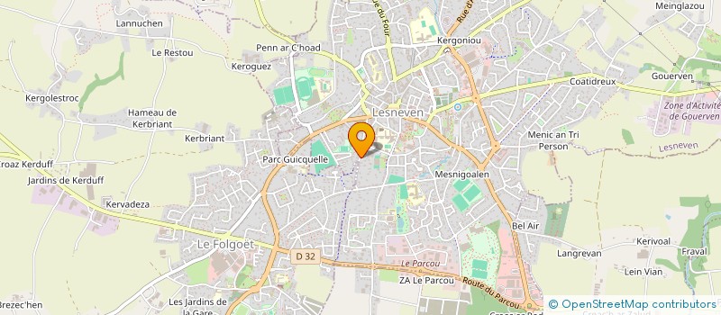 localisation de l'entreprise MONSIEUR WILLIAM KERMARREC  LESNEVEN