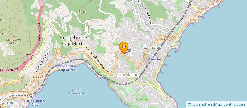 localisation de l'entreprise MONSIEUR WILLIAM MARRA à ROQUEBRUNE-CAP-MARTIN