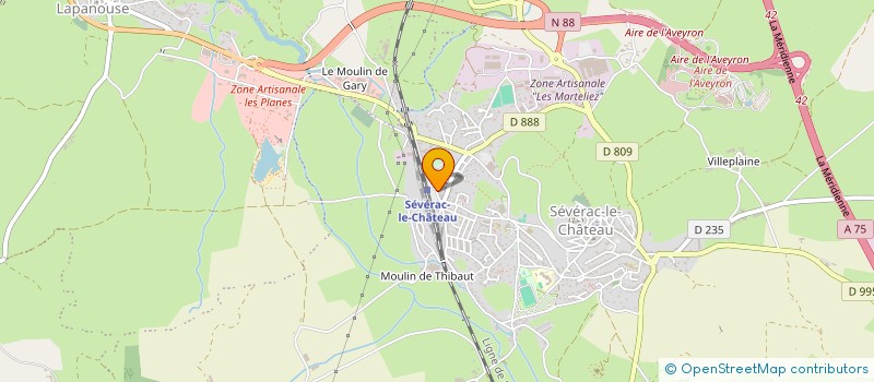 localisation de l'entreprise MONSIEUR WILLIAM MASSON  SEVERAC D'AVEYRON