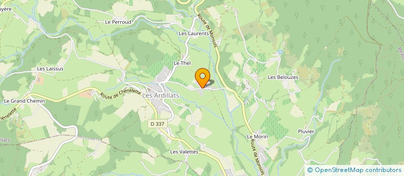 localisation de l'entreprise MONSIEUR WILLIAM MEURICE  LES ARDILLATS