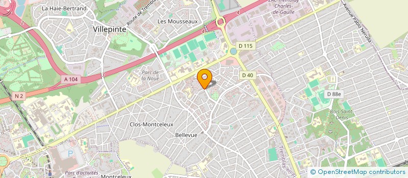 localisation de l'entreprise MONSIEUR WILLIAM MONTHE  VILLEPINTE