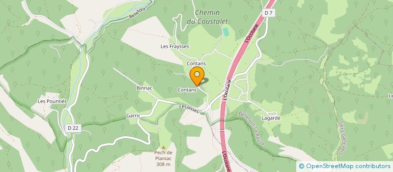 localisation de l'entreprise MONSIEUR WILLIAM MOREAU  BELLEFONT-LA RAUZE