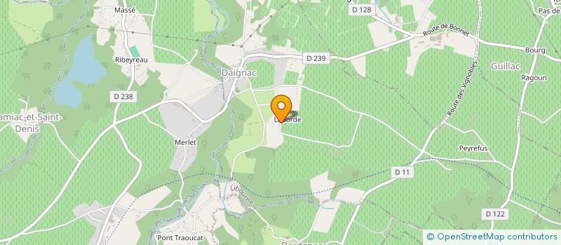 localisation de l'entreprise MONSIEUR WILLIAM NEBREDA  DAIGNAC