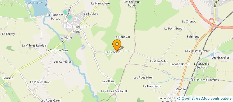 localisation de l'entreprise MONSIEUR WILLIAM PERRAULT à LOSCOUET-SUR-MEU