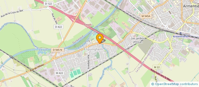 localisation de l'entreprise MONSIEUR WILLIAM SANA  ERQUINGHEM-LYS