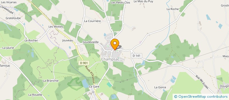 localisation de l'entreprise MONSIEUR WILLIAM THOMSON à CHAMPSAC