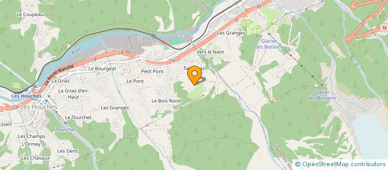 localisation de l'entreprise MONSIEUR WILLIAM TOMLINSON à LES HOUCHES