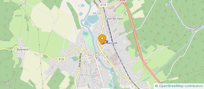 localisation de l'entreprise MONSIEUR WILLY BERNARD  BACCARAT