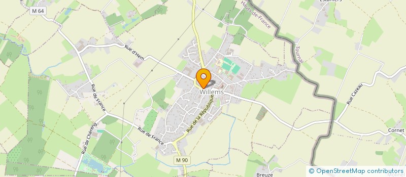 localisation de l'entreprise MONSIEUR WILLY BODINIER  WILLEMS