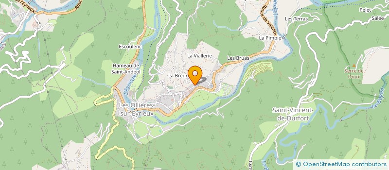 localisation de l'entreprise MONSIEUR WILLY BONNEFOND  LES OLLIERES-SUR-EYRIEUX