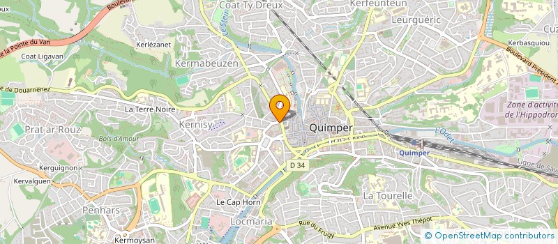 localisation de l'entreprise MONSIEUR WILLY DAMOUR à QUIMPER