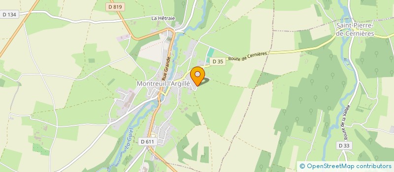 localisation de l'entreprise MONSIEUR WILLY DANJOU  MONTREUIL-L'ARGILLE