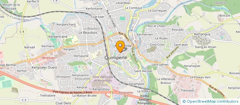 localisation de l'entreprise MONSIEUR WILLY DEBARRE à QUIMPERLE