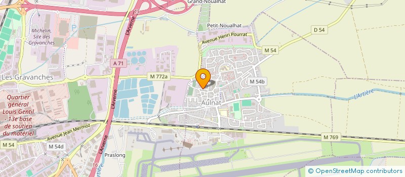 localisation de l'entreprise MONSIEUR WILLY LAVILANIE  AULNAT