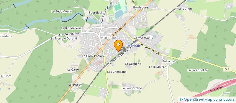 localisation de l'entreprise MONSIEUR WILLY PETEREAU  MONNAIE