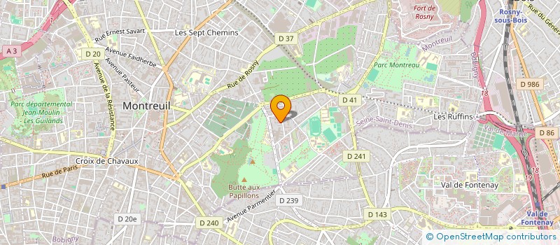 localisation de l'entreprise MONSIEUR WILLY-WESLEY OBONOU  MONTREUIL
