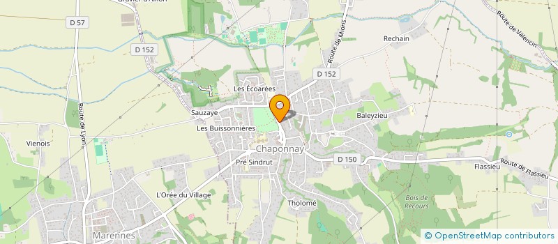 localisation de l'entreprise MONSIEUR WILLYAM PIRAUD  CHAPONNAY