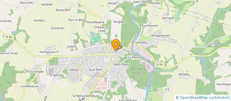 localisation de l'entreprise MONSIEUR WOILDY DEBOSSCHER  PONT-SCORFF