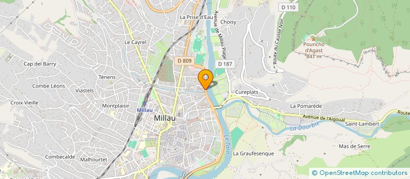 localisation de l'entreprise MONSIEUR WOLFGANG DELABARRE  MILLAU