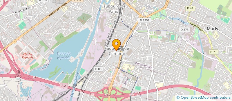 localisation de l'entreprise MONSIEUR WUIRI BORIS ARNAUD MILLOGO à VALENCIENNES