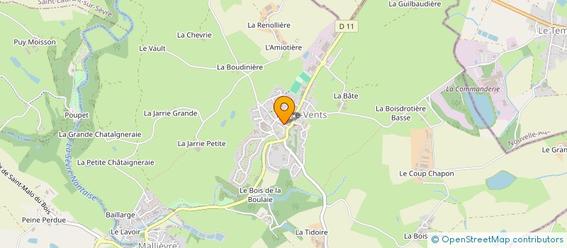 localisation de l'entreprise MONSIEUR WYMAN GAUVIN  TREIZE-VENTS