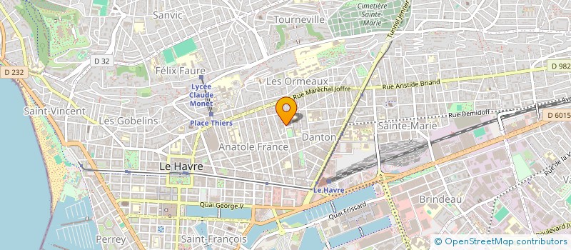 localisation de l'entreprise MONSIEUR XANTHIN DURAND  LE HAVRE