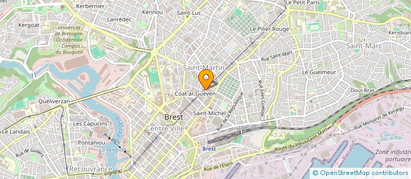 localisation de l'entreprise MONSIEUR XAVIER ALBINHAC à BREST