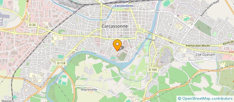 localisation de l'entreprise MONSIEUR XAVIER ALCOUFFE  CARCASSONNE